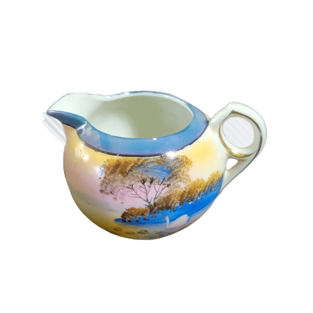 21-pc Japan‎ Hand Painted Teaset-Various Pieces-Water & Swan Images Vintage - Picture 8 of 12
